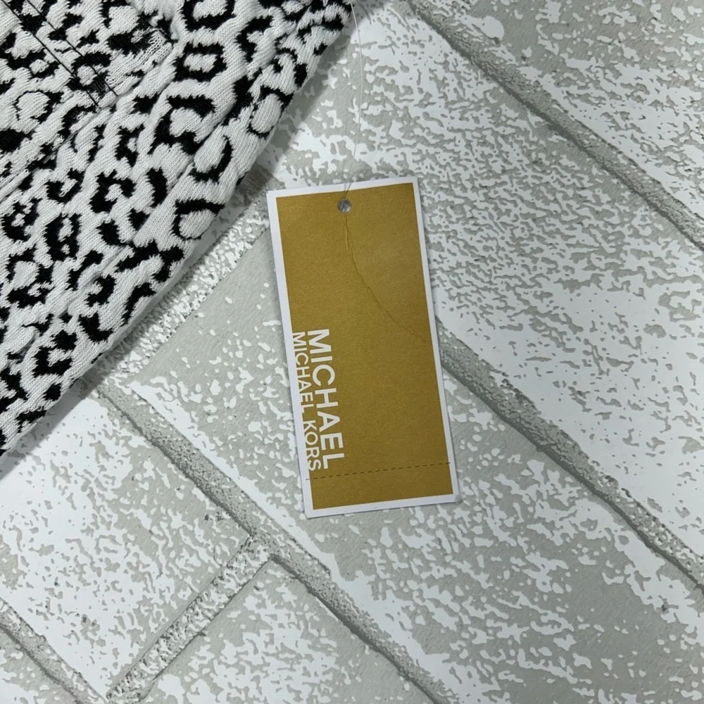 Michael Kors Black and White Patterned Pants